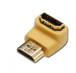 Adapter HDMI M/F zahnuta do pravho uhlu