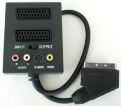 Adapter SCART/M-2xSCART+3xCINCH+SV